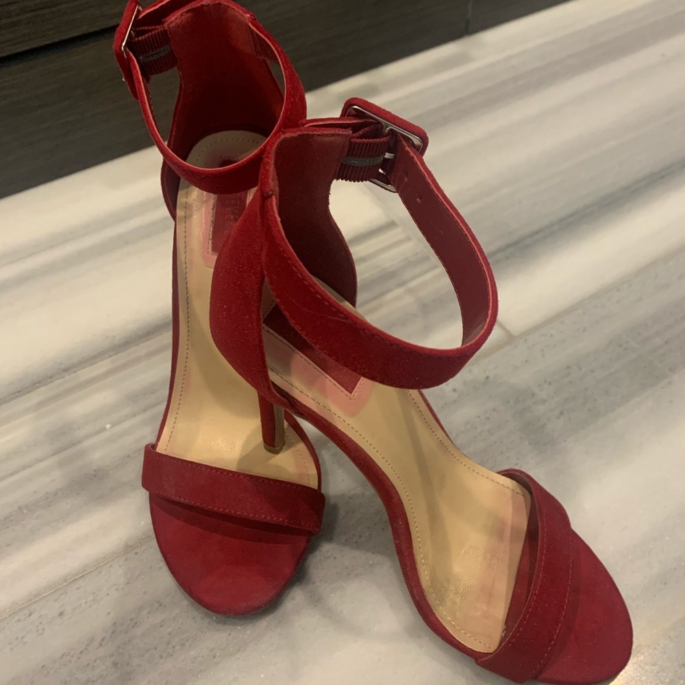 Red Ankle-Strap Heels